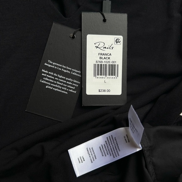 Rails Franca Jersey Sleeveless Midi Dress Black Size L NWT - Picture 14 of 14